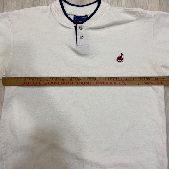 Vintage Crable Sportswear MLB Cleveland Indians White Adult Size Medium - Picture 10 of 13